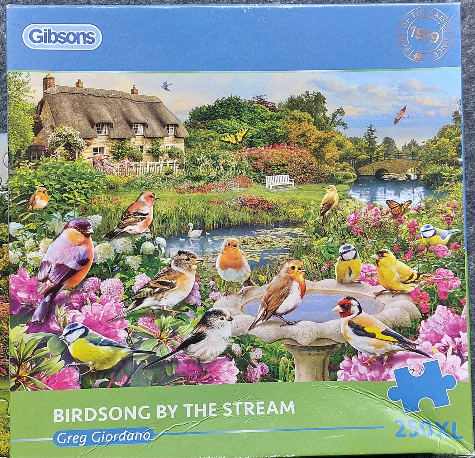 Gibson puzzel XL 250 stukjes Birdsong, Ophalen of Verzenden, Minder dan 500 stukjes, Zo goed als nieuw