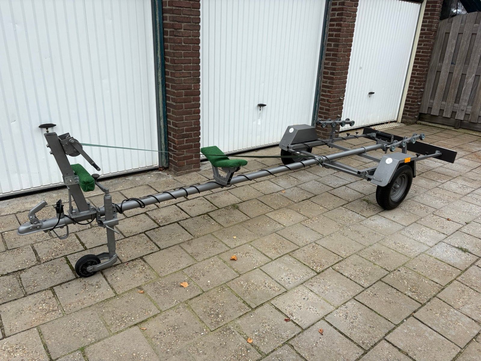 Boot trailer aanhanger kar motorboot rib rubberboot 4,10 M., Ophalen, Minder dan 1500 kg, Gebruikt, Verstelbare verlichting