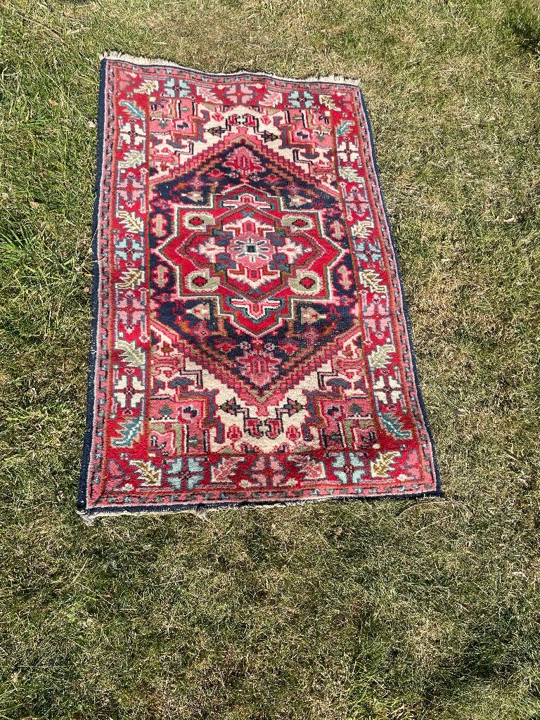 Vloermat vintage rood, Ophalen, Vintage, Gebruikt, Rood