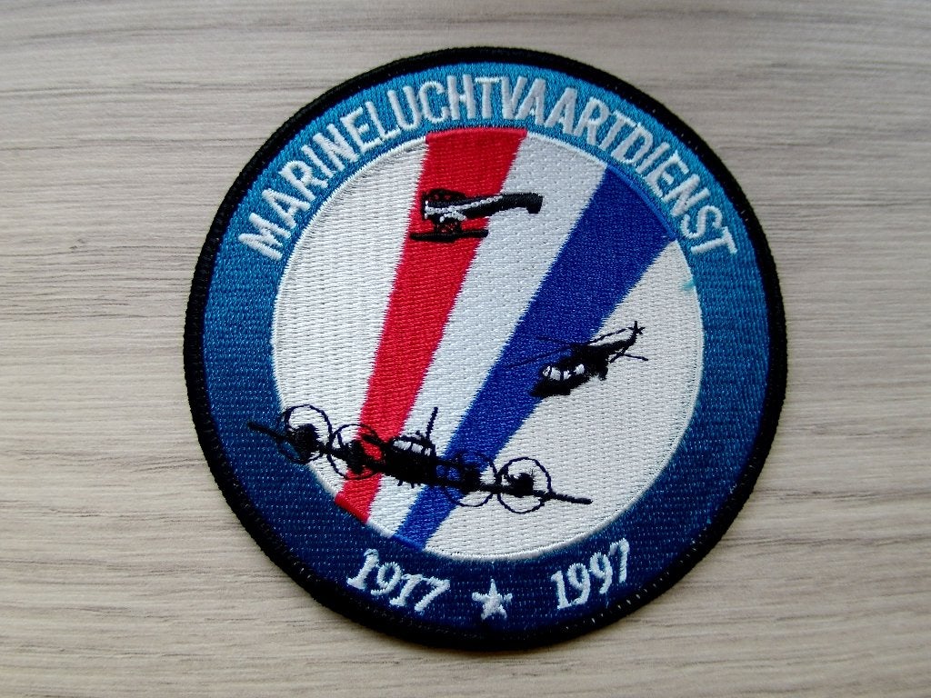 Patch 60 jaar Marine Luchtvaart Dienst MLD 1917 - 1997, Verzenden, Marine, Nederland, Embleem of Badge