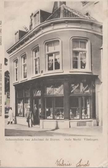 Vlissingen Geboortehuis van Admiraal de Ruyter Oude Markt, Verzenden, Voor 1920, Gelopen, Zeeland