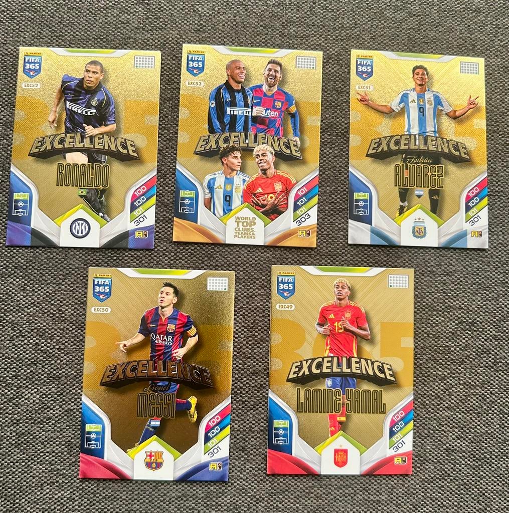 Panini Fifa 365 Adrenalyn 2026 Alle 5 Excellence kaarten, Hobby en Vrije tijd, Stickers en Plaatjes, Ophalen of Verzenden, Nieuw