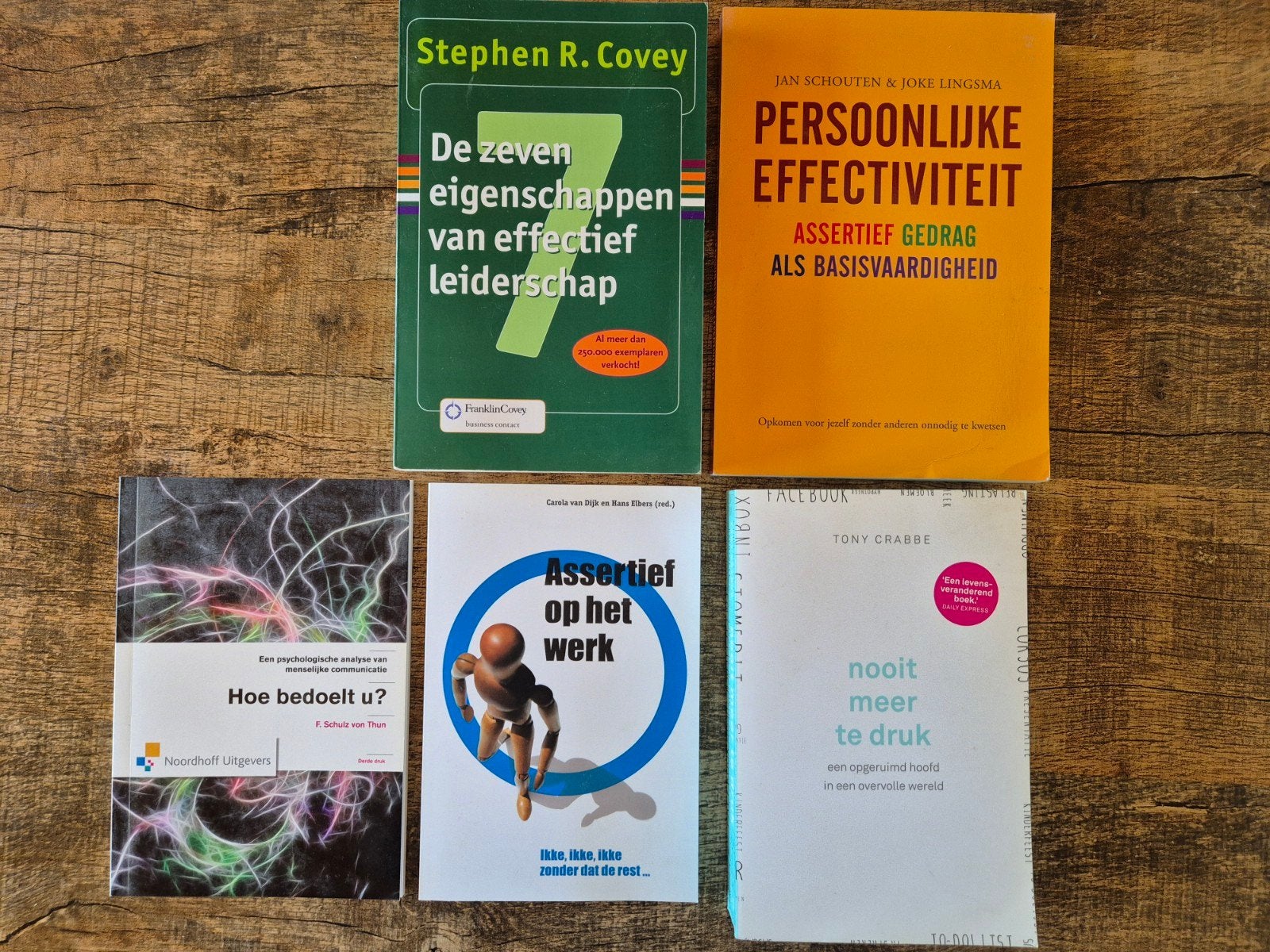 5 zgan boeken mbt persoonlijke ontwikkeling en effectiviteit, Ophalen of Verzenden, Zo goed als nieuw