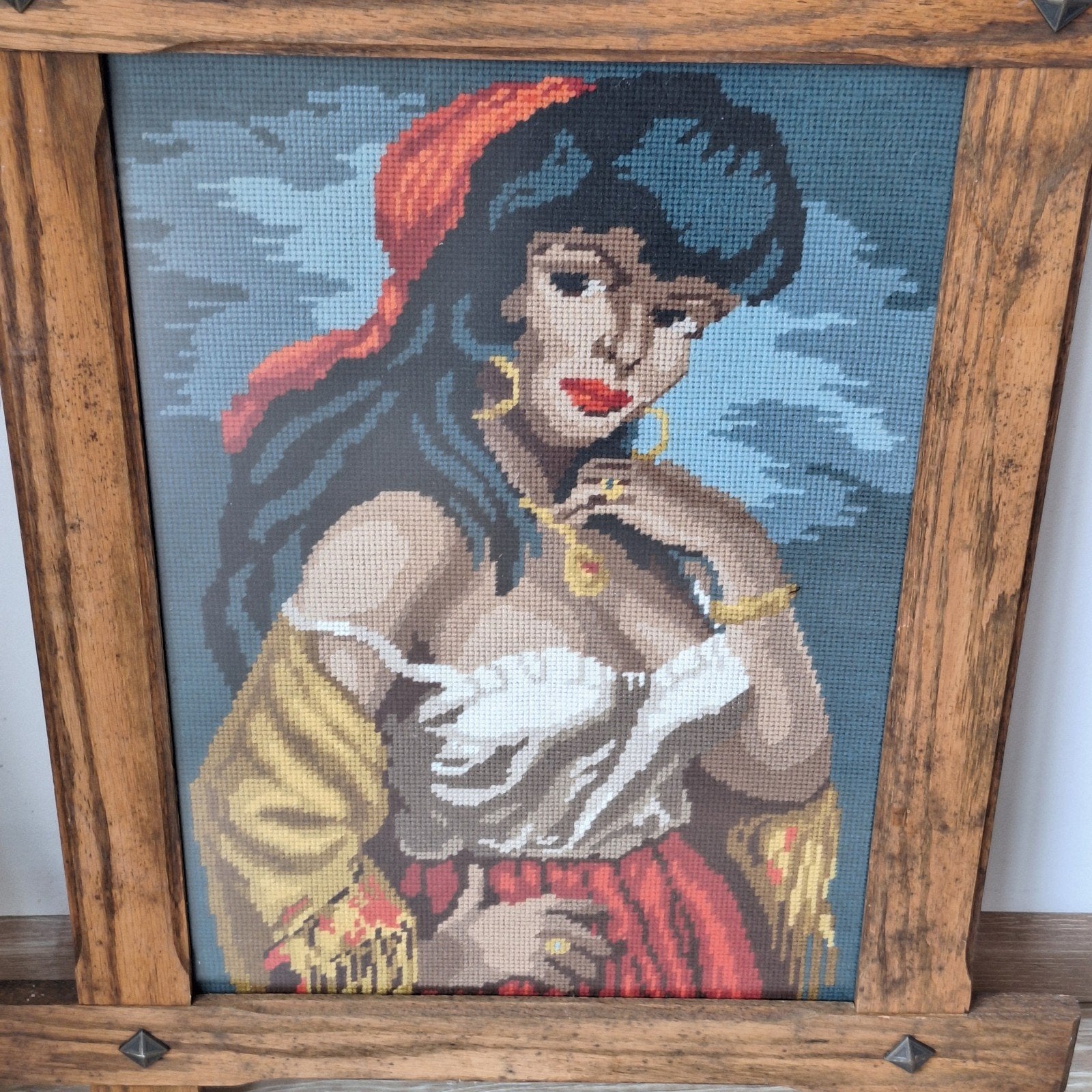 Retro gypsy zigeunerin vrouw borduurwerk jaren 70, Ophalen