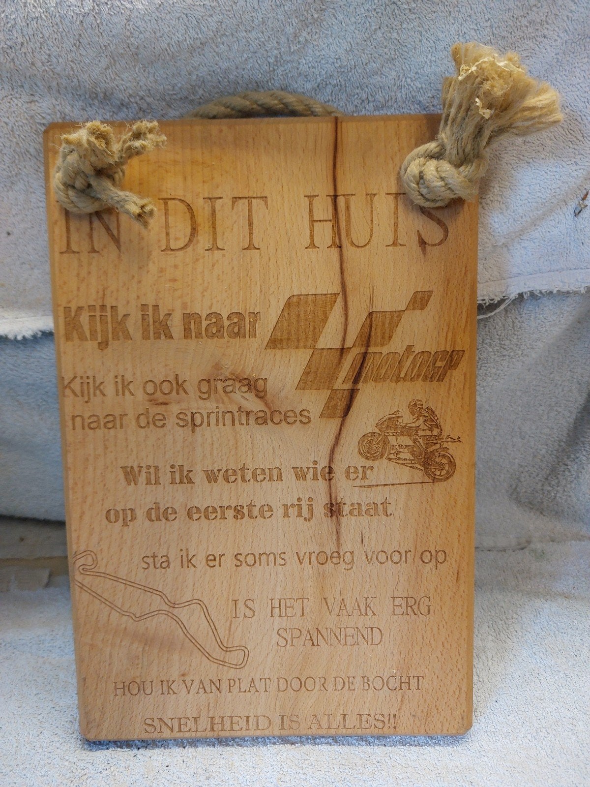 Motogp wandbord., Tekstbord, Met afbeelding, 20 cm, Nieuw