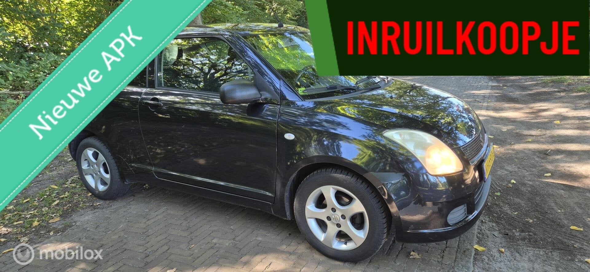 Zwarte Suzuki Swift 1.3 GLS / 3Deurs /Airco /Nwe APK/ Zuinig, Auto's, Dealer onderhouden, Stof, Gebruikt, 400 kg