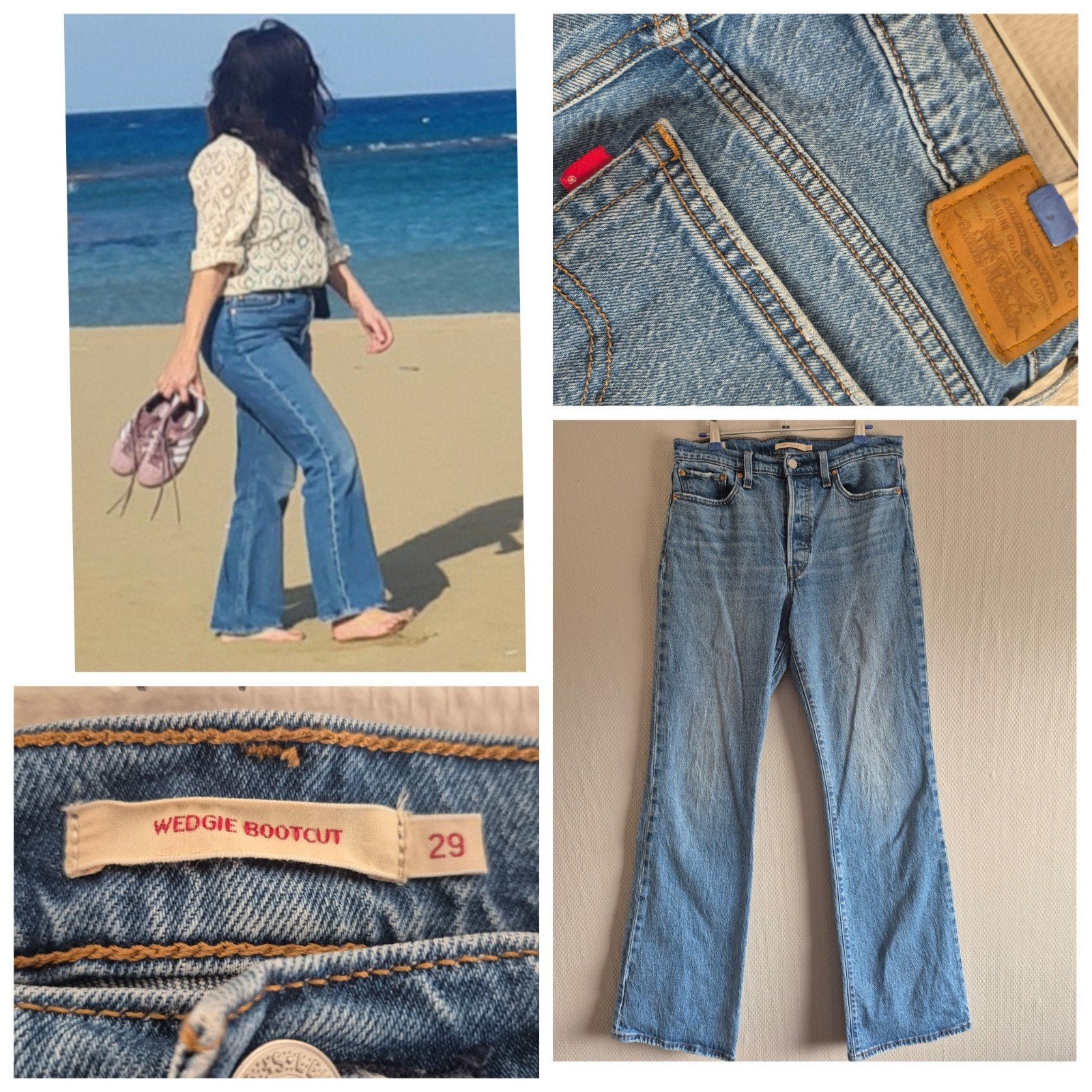 Zgan Levi's Wedgie Bootcut Jeans W29 L32, Blauw, Ophalen of Verzenden, Zo goed als nieuw, W28 - W29 (confectie 36)