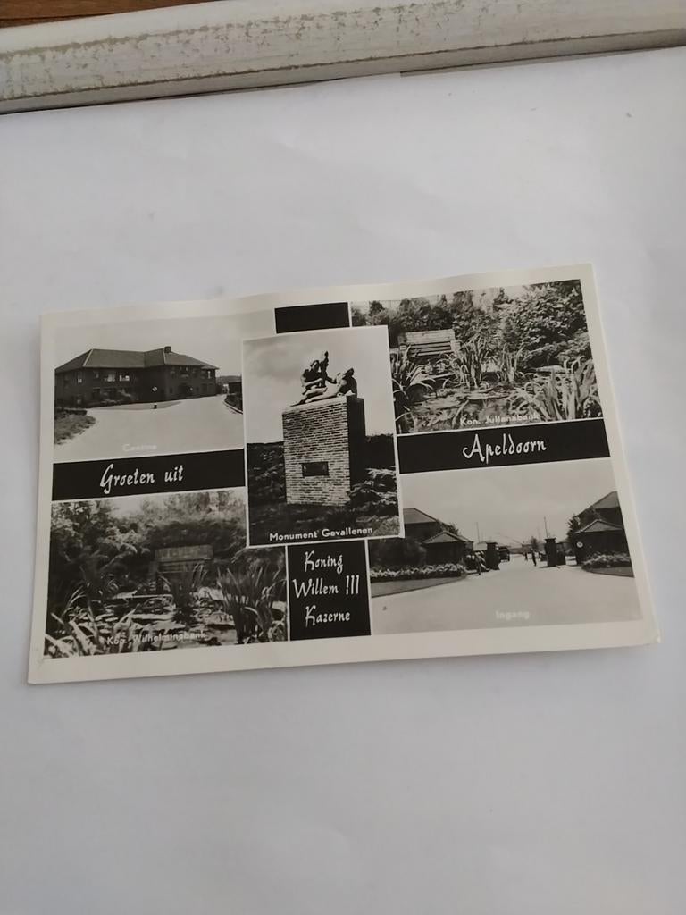 GROETEN UIT APELDOORN KONING WILLEM III KAZERNE, Verzamelen, Ophalen of Verzenden, 1940 tot 1960, Gelderland