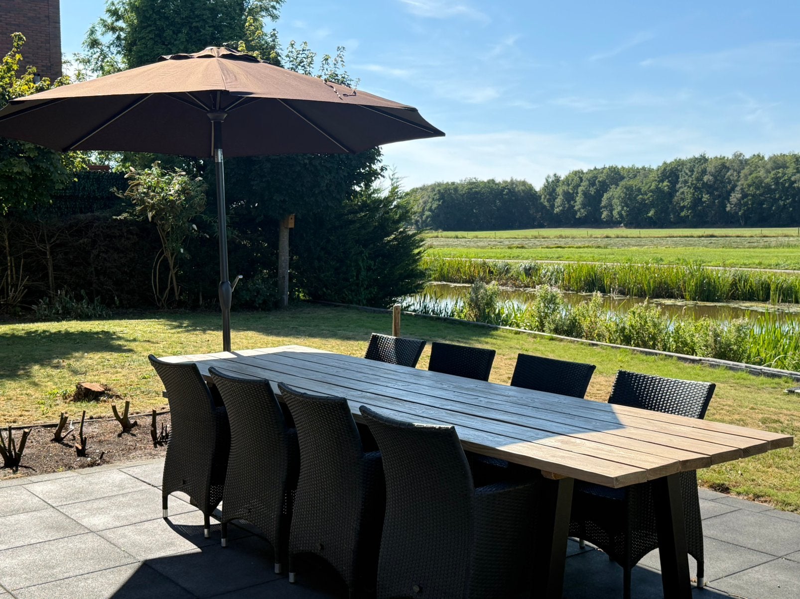 8 mooie tuinstoelen, wicker, antraciet, incl. zitkussens!, Ophalen, Gebruikt, Wicker