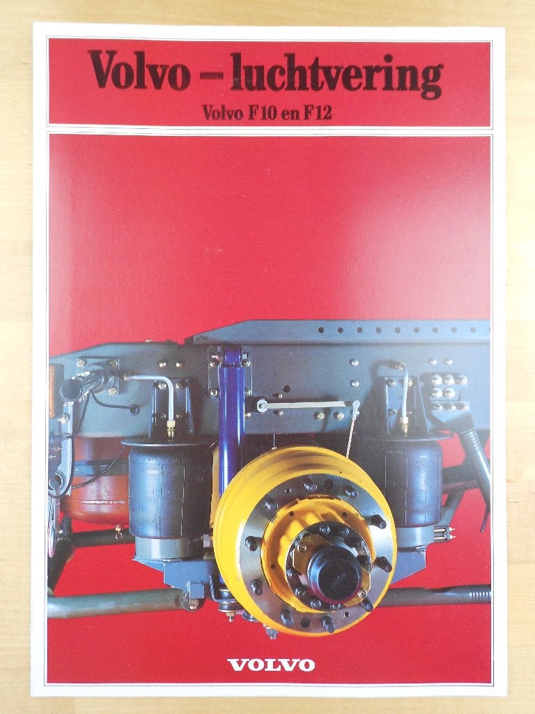 Volvo F10 F12 Luchtvering Brochure ca 1985, Boeken, Auto's | Folders en Tijdschriften, Volvo, Zo goed als nieuw, Volvo, Ophalen of Verzenden