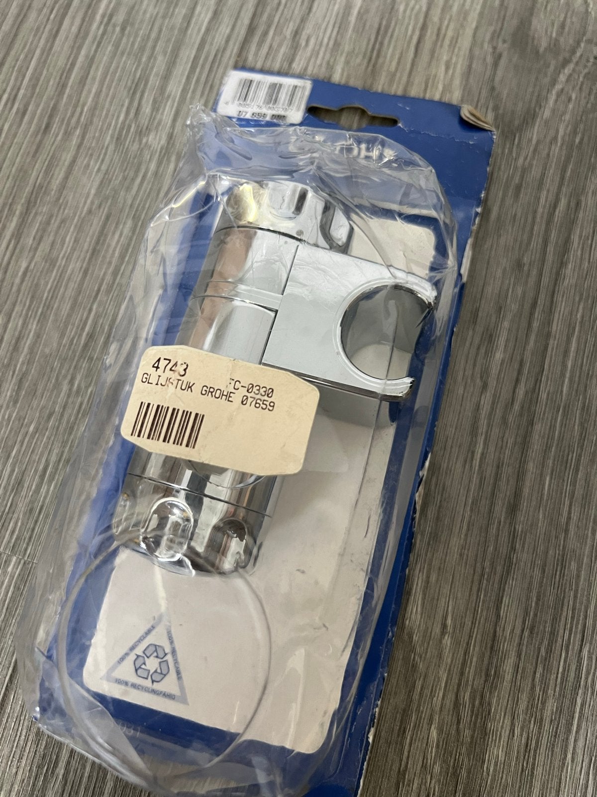 Grohe glijstuk douchekop houder - Nieuw, Ophalen, Nieuw, Chroom, Douche