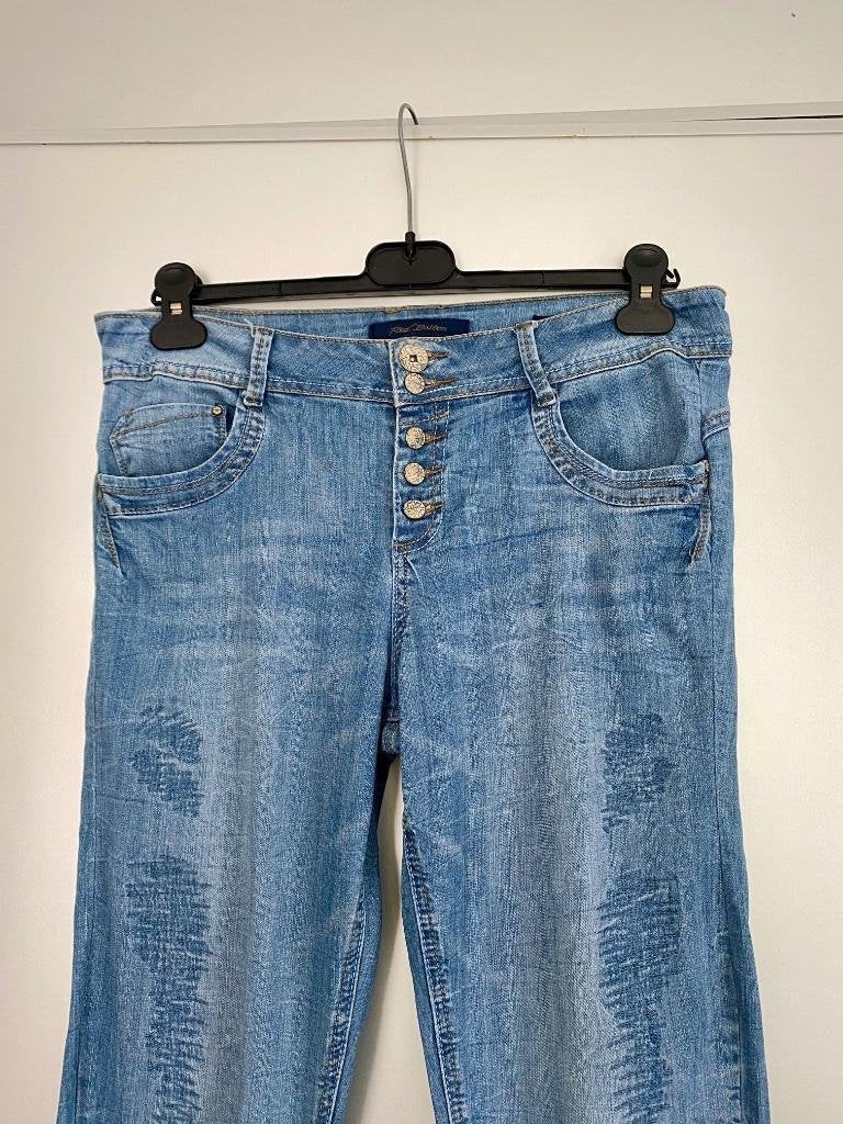 H588 Red Button maat 38=M jeans spijkerbroek broek blauw L30, Blauw, Ophalen of Verzenden, Zo goed als nieuw, W30 - W32 (confectie 38/40)