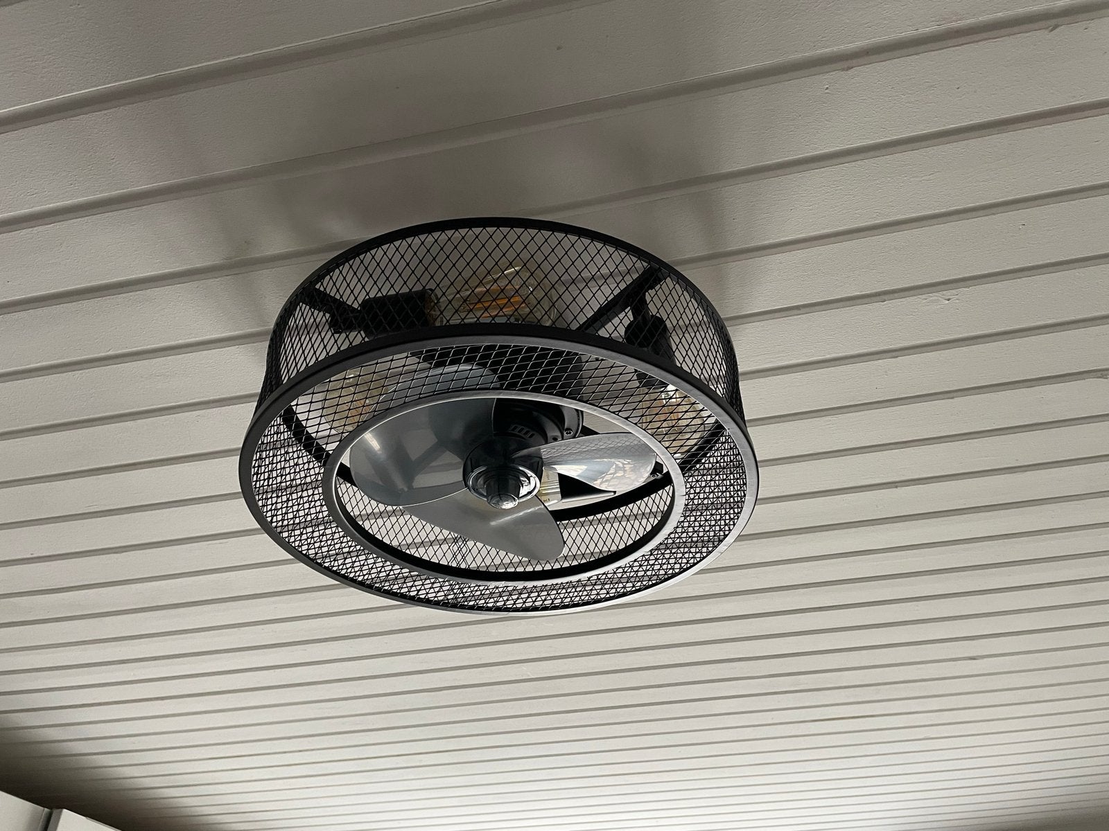 Plafondventilator met verlichting en afstandsbediening, Overige merken, Met afstandsbediening, Zwart, Industrieel
