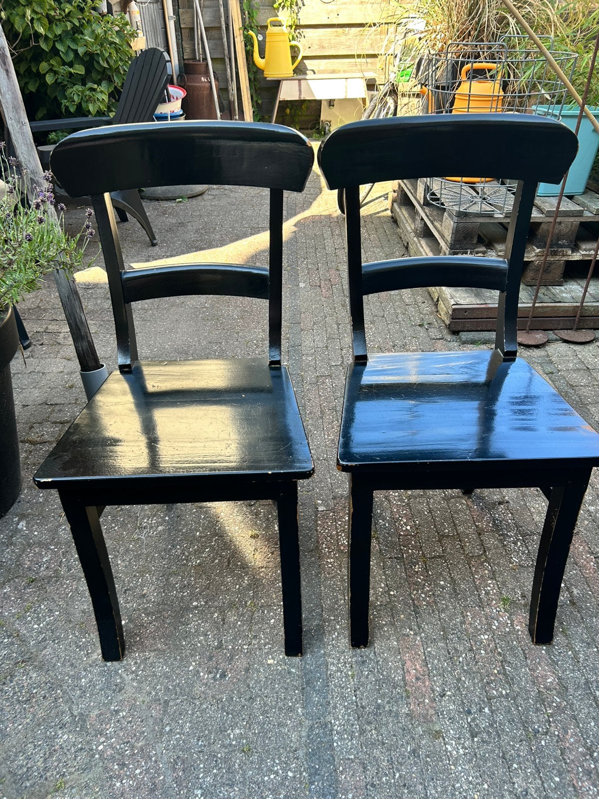 Houten stoelen, Ophalen, Gebruikt, Zwart