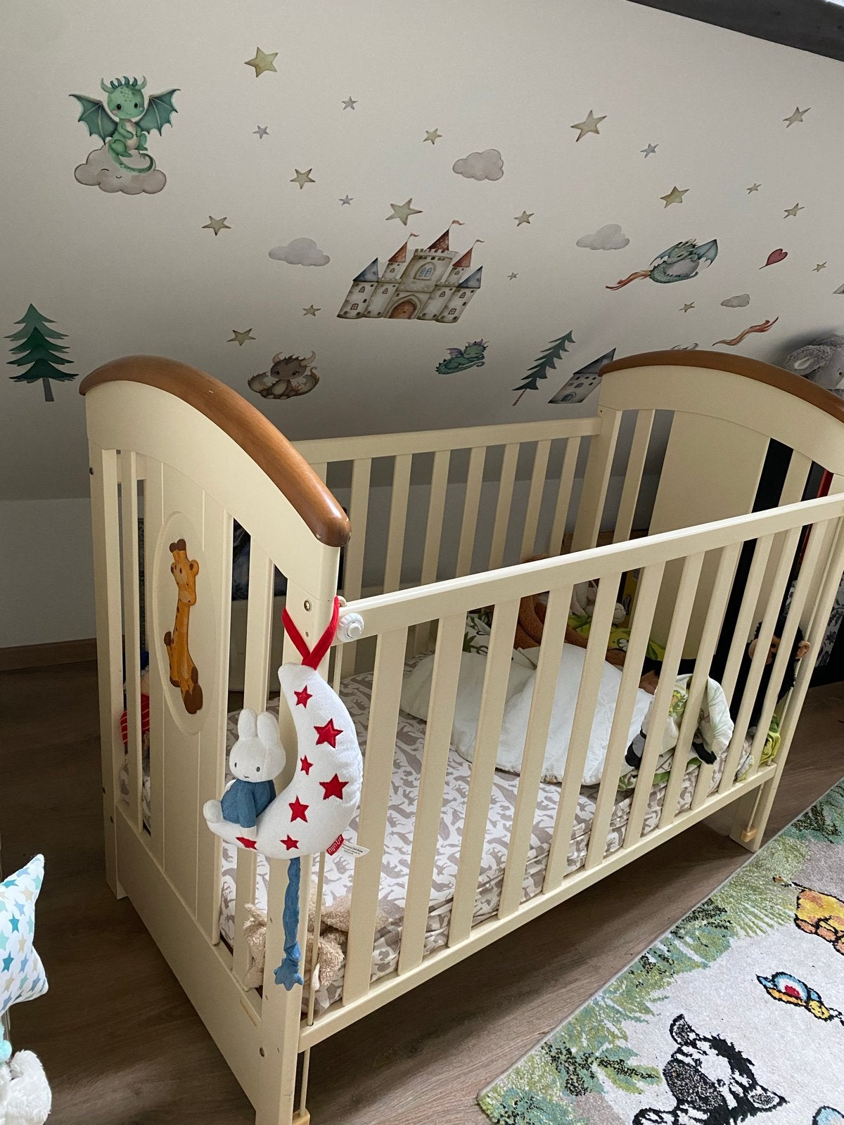 Complete babykamer set - Ledikant, Commode, Kledingkast, Ophalen, 70 tot 85 cm, 140 tot 160 cm, Zo goed als nieuw
