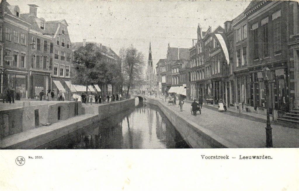 Voorstreek - Leeuwarden. - 1907 gelopen, Verzamelen, Ophalen of Verzenden, Voor 1920, Gelopen, Friesland