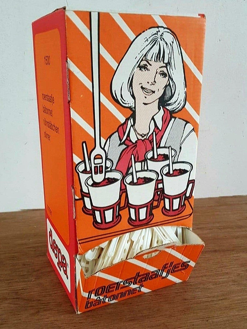 Depa roerstaafjes in originelr verpakking vintage retro 80s, Ophalen of Verzenden, Zo goed als nieuw, Verpakking