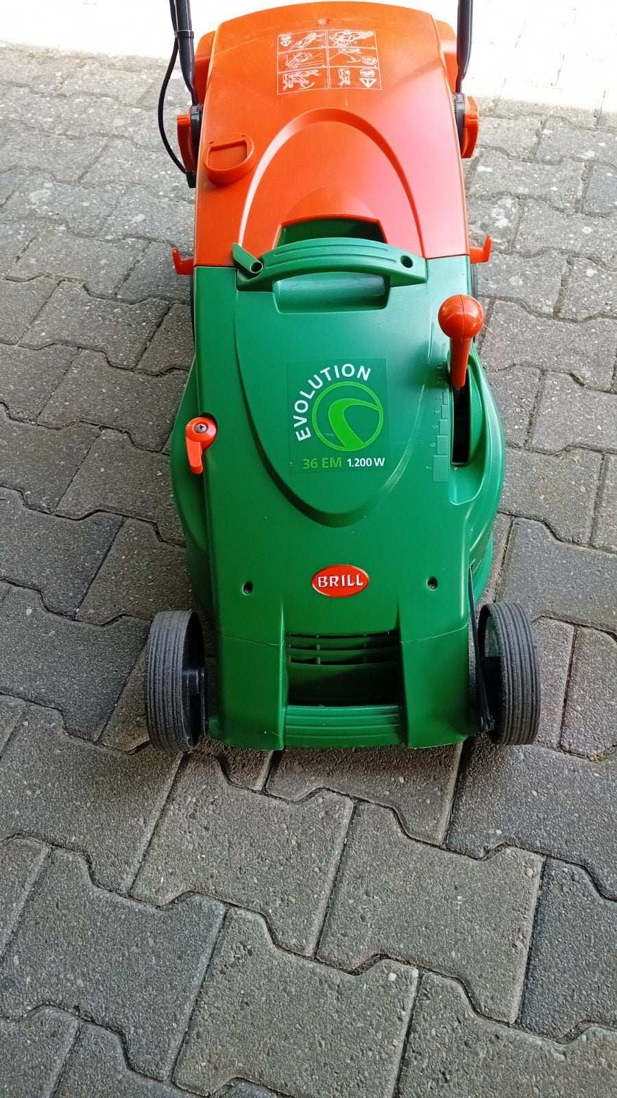 Brill Evolution 36 EM 1200W Elektrische Grasmaaier, Ophalen, Cirkelmaaier, Gebruikt, Elektrische grasmaaier
