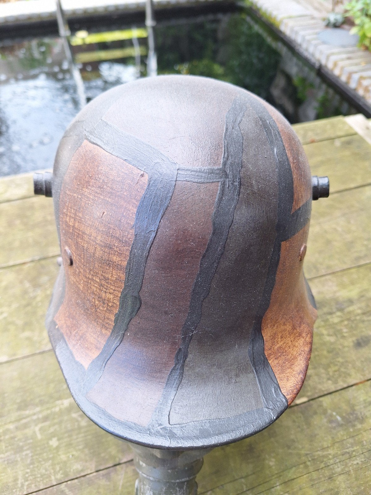 m16 camo helm ww1 wo1, Ophalen of Verzenden, Landmacht, Duitsland, Helm of Baret
