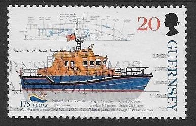 Guernsey 1999  Reddingsboot   802, Postzegels en Munten, Ophalen of Verzenden, Gestempeld