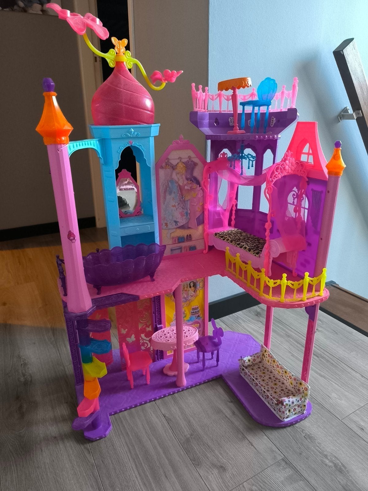 Barbie Droomkasteel  met Meubels, Ophalen, Gebruikt, Poppenhuis