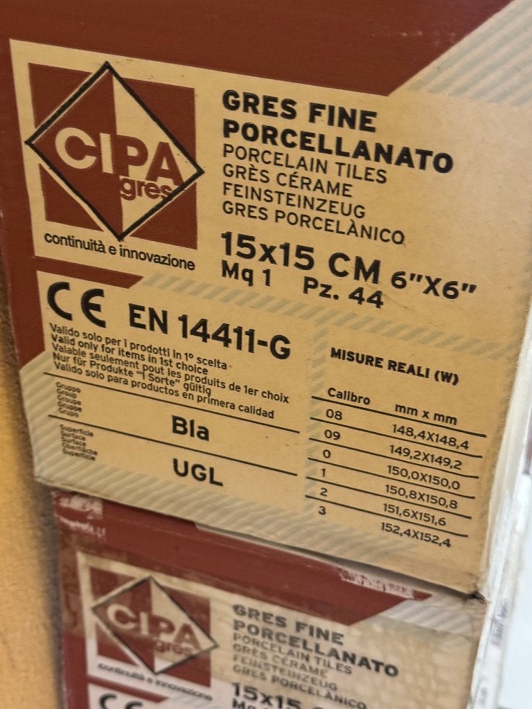 Vloertegels 15x15 – 10m² (made in Italy, A-kwaliteit), Ophalen, Keramiek, Nieuw, Minder dan 20 cm