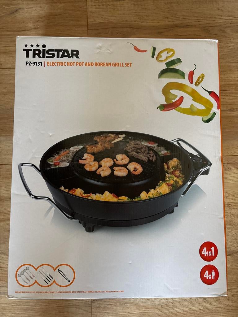 Tristar PZ-9131 Elektrische Hot Pot & Koreaanse Grill Set, Ophalen of Verzenden, Nieuw, Tafelgrill