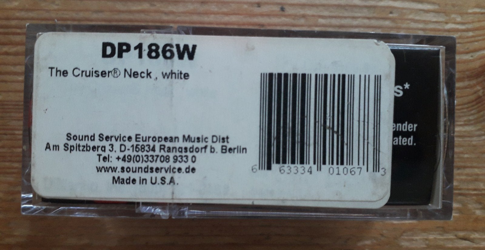 DiMarzio DP186W The Cruiser Pickup neck white, Ophalen of Verzenden, Nieuw, Elektrische gitaar
