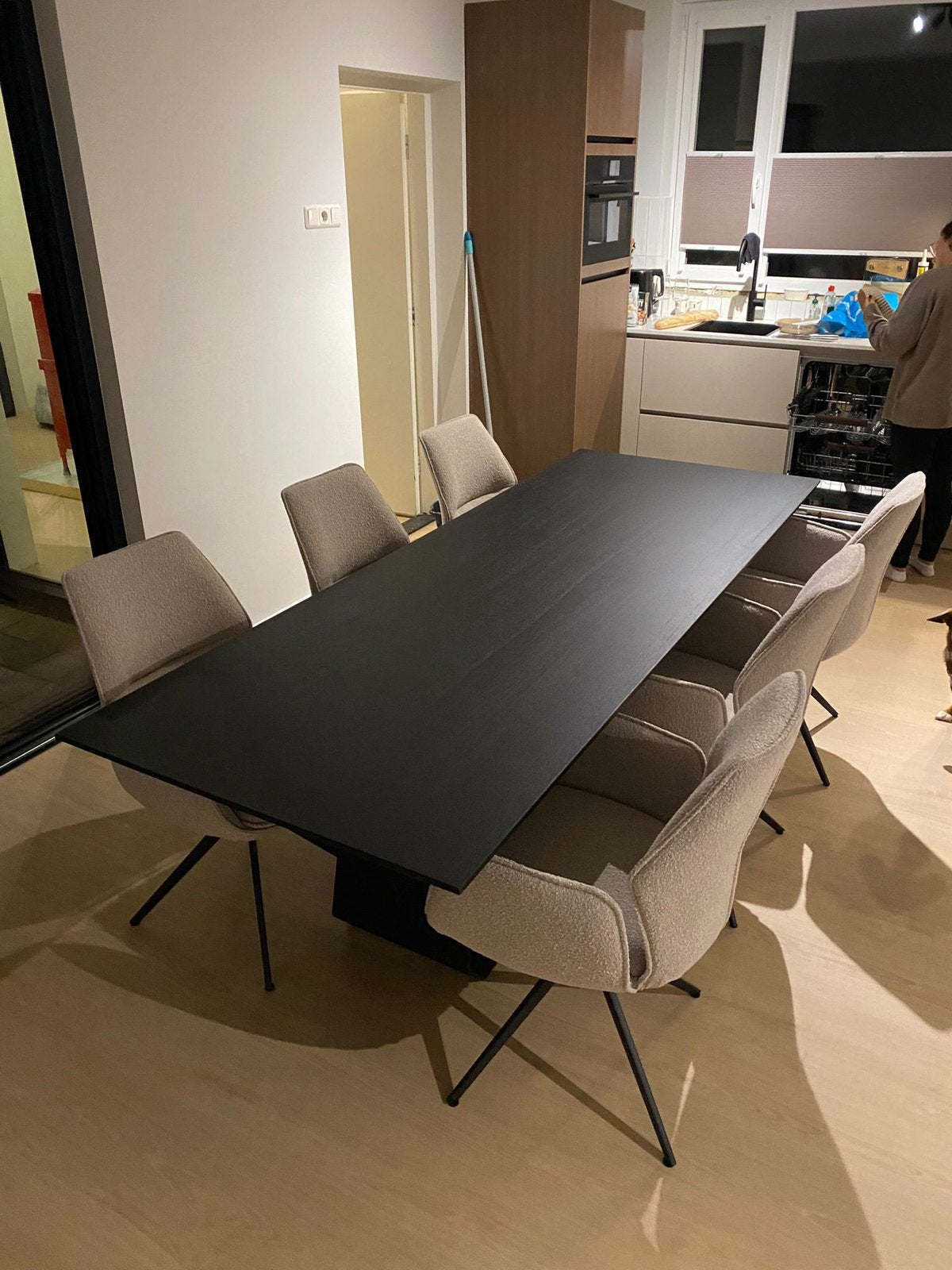 Eiken tafelblad 240x90 foutloos eiken – lichte krassen, Ophalen, 200 cm of meer, 50 tot 100 cm, Zo goed als nieuw