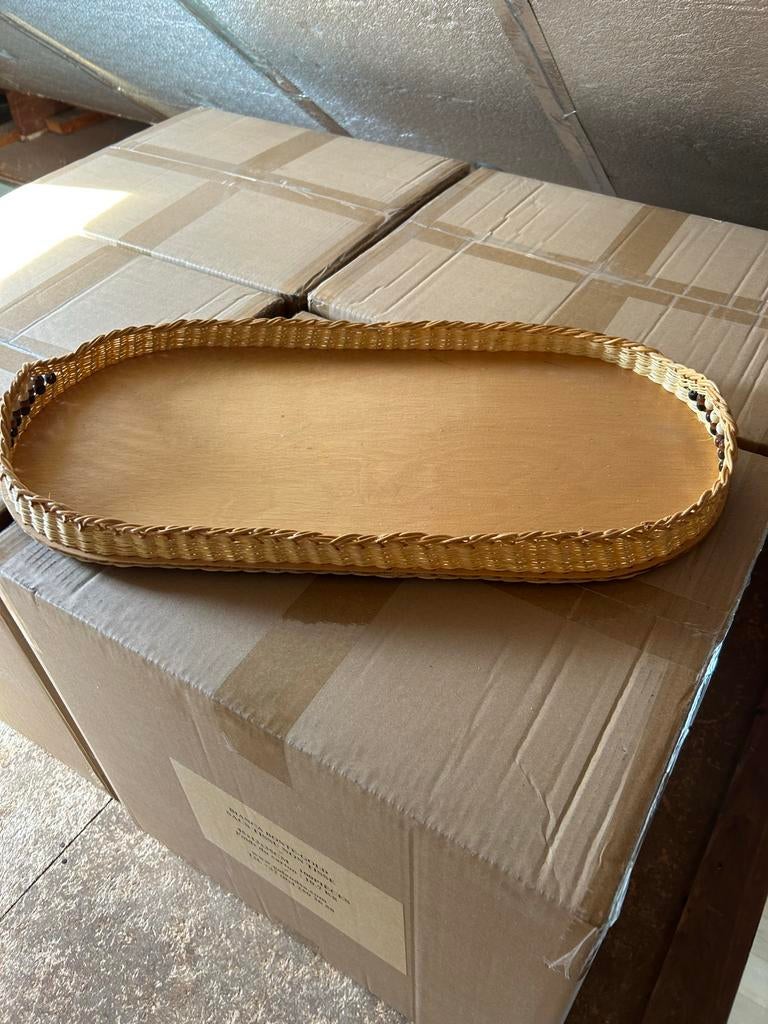 Handgemaakt pitriet dienblad - 55x25 cm, Huis en Inrichting, Ophalen of Verzenden, Nieuw, Ovaal, Overige materialen