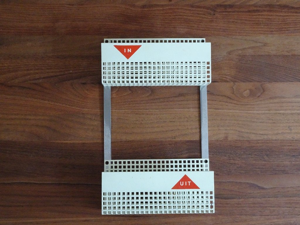 Vintage wand postvak In/Uit, Ophalen of Verzenden, Gebruikt