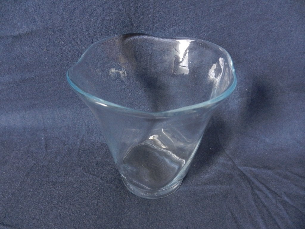 Kristal vaas Orrefors ontw. Vicke Lindstrand ca 1970 h. 11,2, Glas, Gemerkt, Wit, Vaas