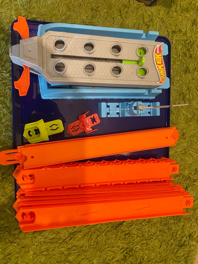 Hot Wheels Dragstrip Compleet Extra Tracks, Ophalen of Verzenden, Zo goed als nieuw, Handmatig, Hot Wheels