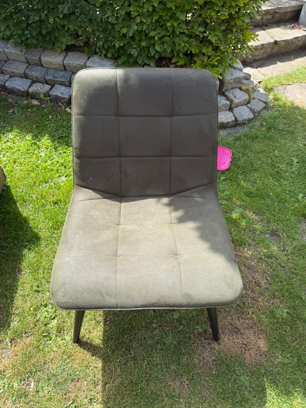 Nette groen olijfkleurige stoel, Huis en Inrichting, Stoelen, Ophalen, Overige kleuren, Design, Zo goed als nieuw