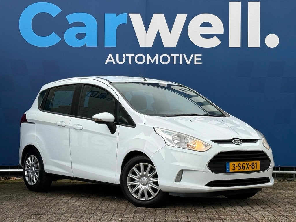 Ford B-Max 1.0 EcoBoost Trend 1e Eigenaar,DistributieVV,Trek, Auto's, Ford, Voorwielaandrijving, Euro 5, Gebruikt, Wit