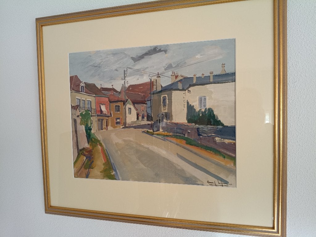 Schilderij - Harry Lips, Ophalen, Ingelijst, Stads- / dorpsgezicht