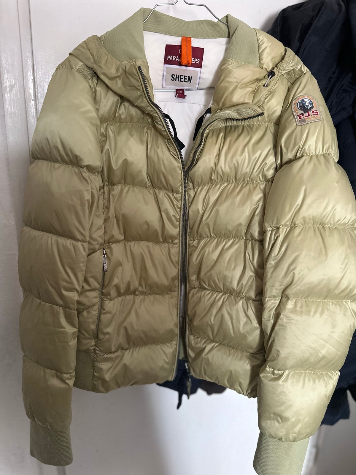 Parajumpers Sheen donsjack - Maat S, Kleding | Dames, Jassen | Winter, Zo goed als nieuw, Maat 36 (S), Groen, Ophalen of Verzenden