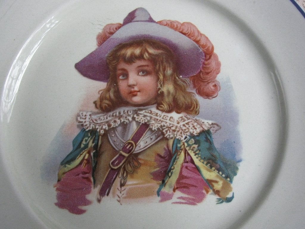 Oud Wand Bordje Ceramique Maastricht - Meisje als Cavalier, Antiek en Kunst, Curiosa en Brocante, Verzenden