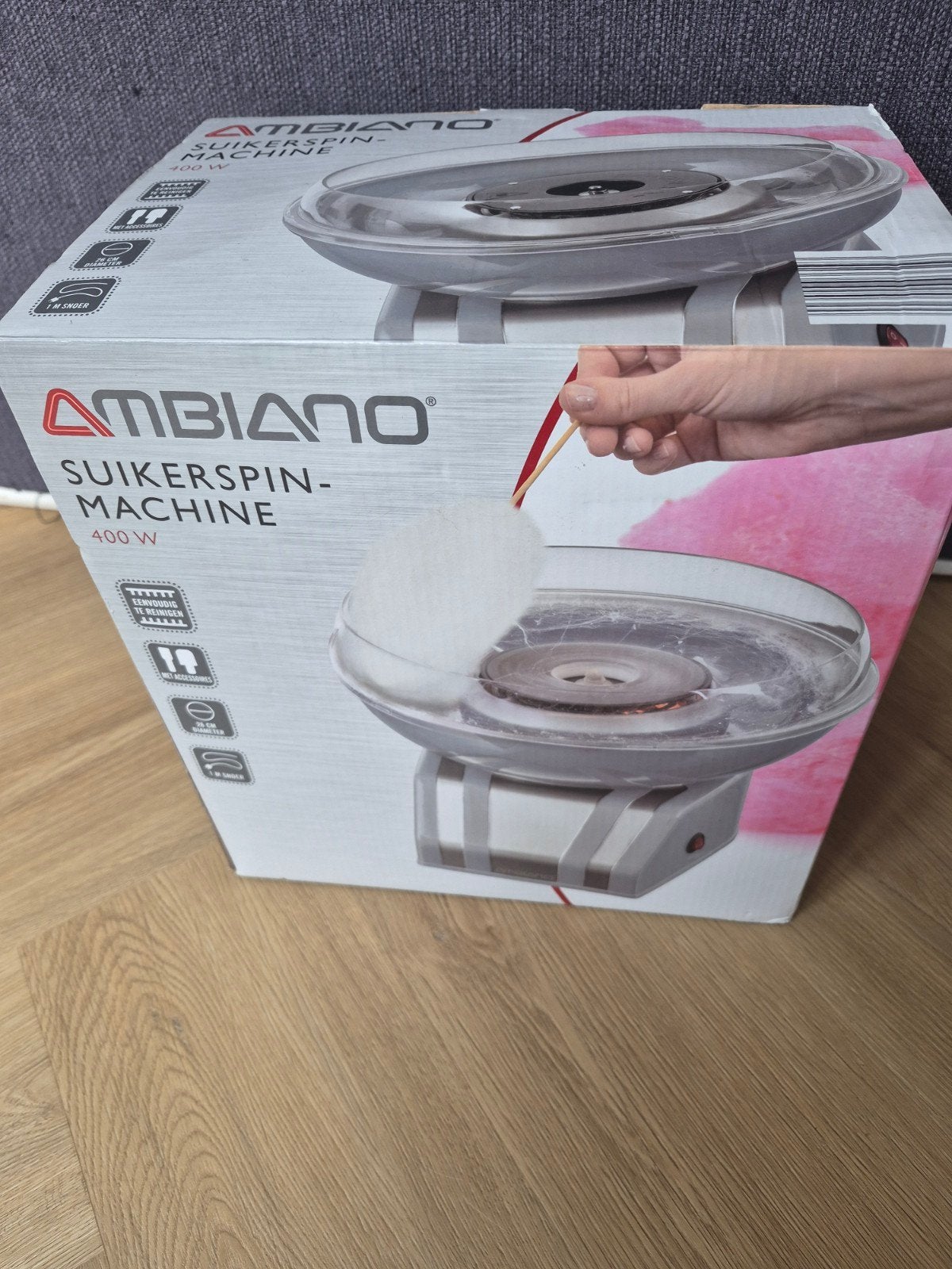 Ambiano Suikerspinmachine 400W, Ophalen of Verzenden, Gebruikt, Feestartikel, Verjaardag