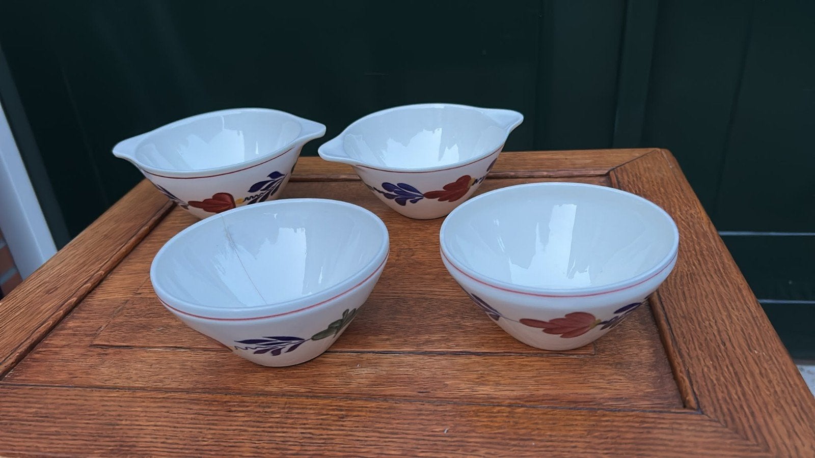 4 schaaltjes boerenbont, Ophalen of Verzenden