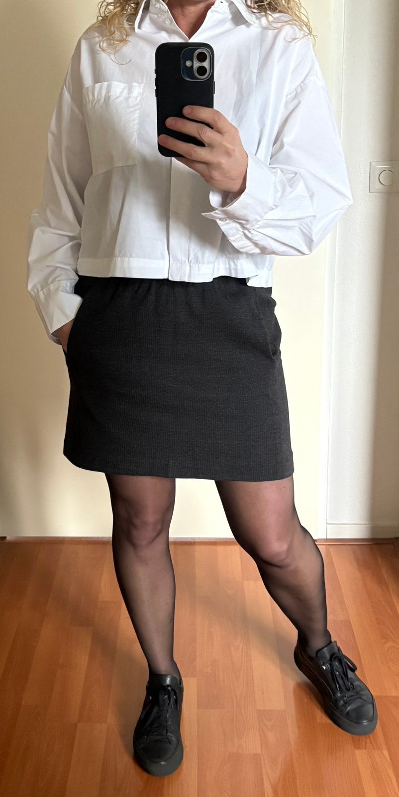By-bar grijze mini rok met paperbag taille maat S nieuw, Nieuw, Ophalen of Verzenden, Maat 36 (S), Grijs