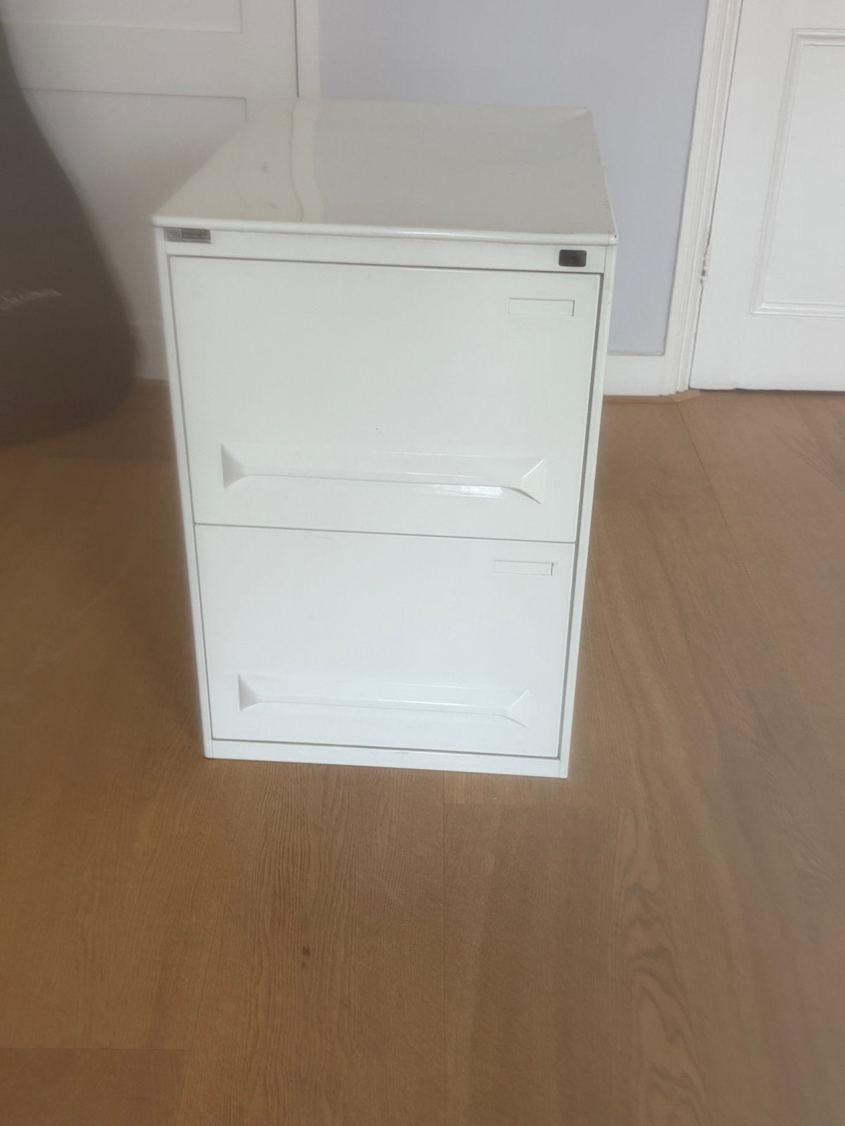 Witte archiefkast met 2 lades - H73xB49xD70, Huis en Inrichting, Kasten | Roldeurkasten en Archiefkasten, Minder dan 50 cm, Gebruikt