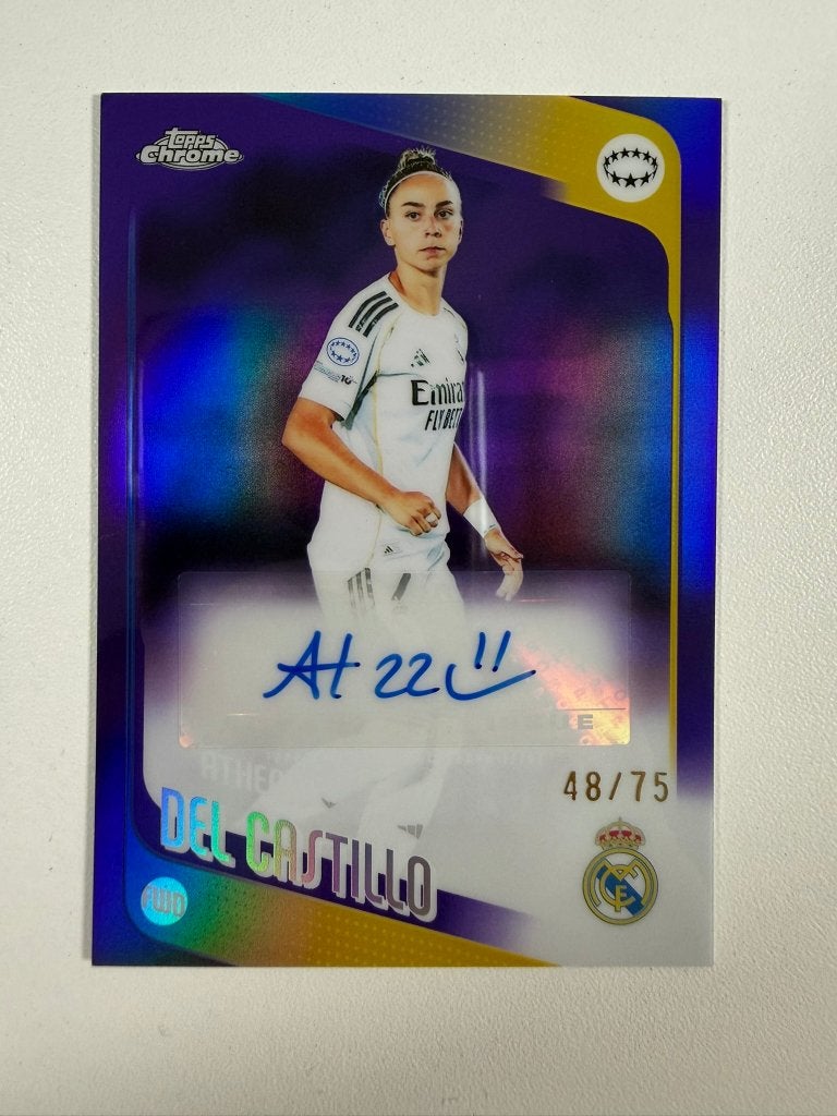 Athenea del Castillo /75 Purple Auto Women's Chrome 2025-26, Ophalen of Verzenden, Nieuw, Buitenlandse clubs, Poster, Plaatje of Sticker
