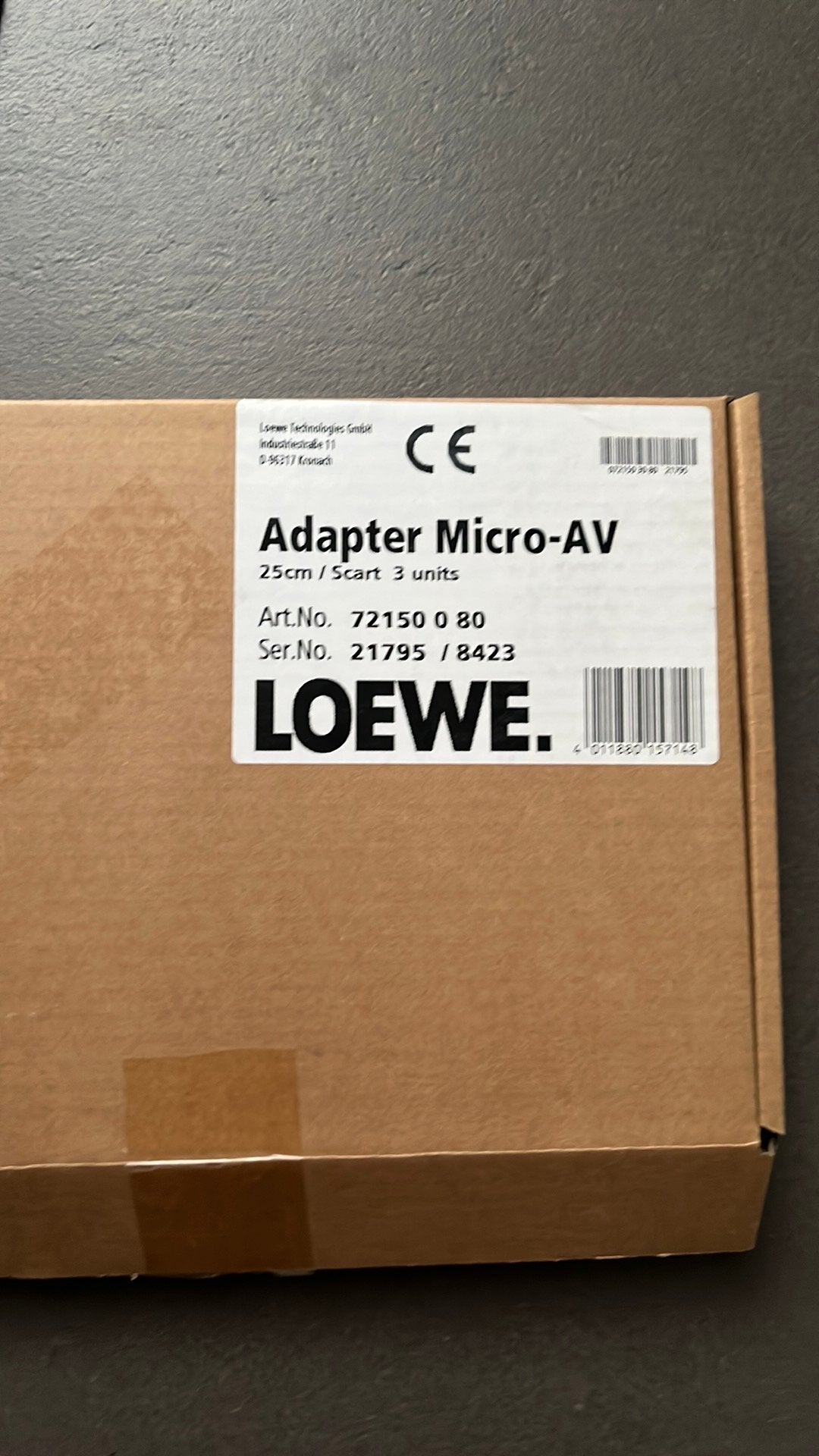 Nieuw! Loewe Adapter Micro-AV, Overige merken, 50 Hz, Nieuw, Ophalen of Verzenden