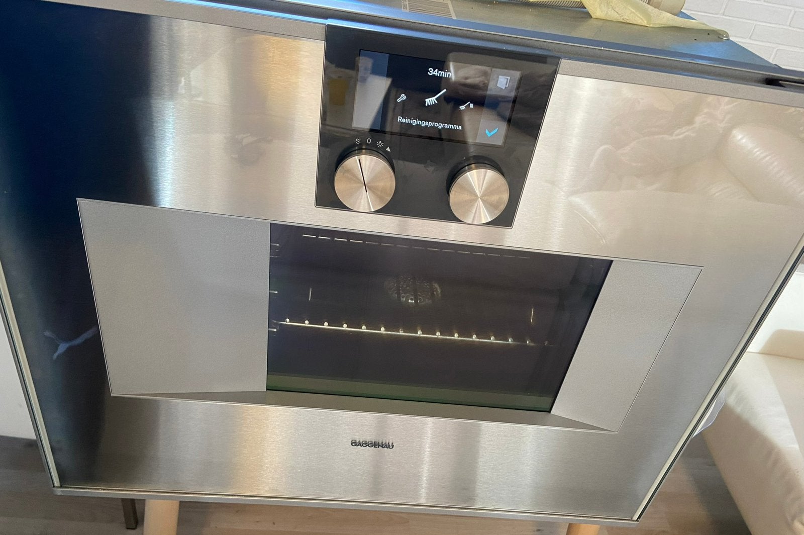 Gaggenau combi stoomoven BS470110E vast wateraansluiting, 45 tot 50 cm, Gebruikt, Hete lucht, Ophalen of Verzenden