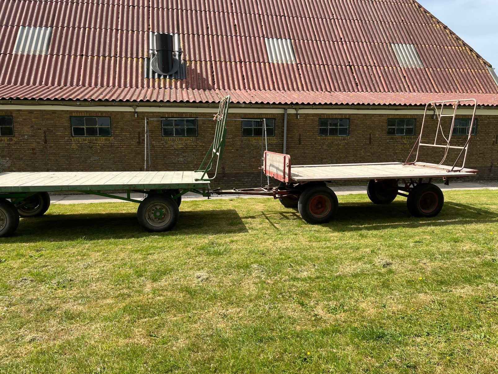 2 keer stro/Hooiwagen balenwagen met hooirek Miedema., Ophalen, Gebruikt