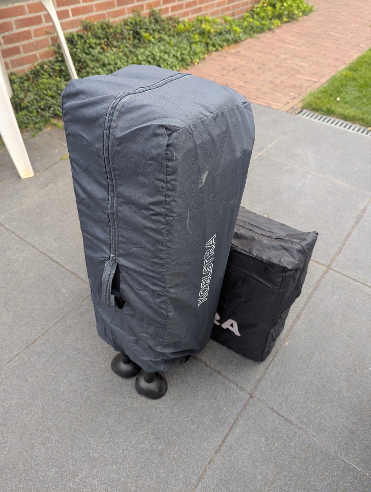 Koelstra campingbedje met matras en verhoger, Ophalen, Zo goed als nieuw, Minder dan 140 cm, Matras