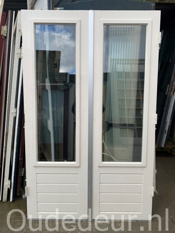 nr. set886 hardhoutendeuren met dubbel glas