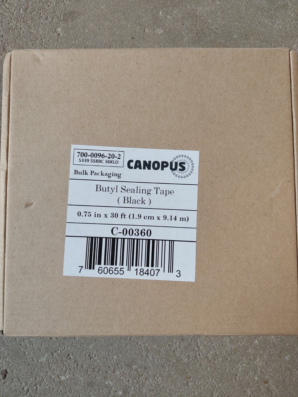Butyl sealing tape zwart, Ophalen