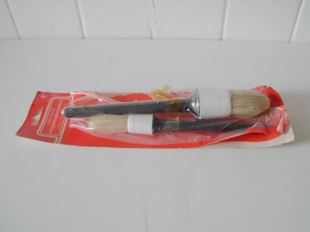 2 retro vintage HEMA verfkwasten nog goed, zeker 30 jaar oud, Ophalen, Huis en Inrichting